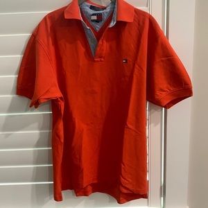 Tommy Hilfiger Orange polo shirt sleeve shirt Size Large